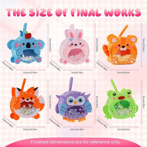 Gipony Sewing Kit for Kids Ages 6-12, Kids Sewing Kit with 6 DIY Forest Animal Craft Kits, Pre-Punched Felt & Instructions, Learn to Sew, Stitch Gifts for Girls, 6 & 7 Year Old Girl Birthday Gift in Kuwait