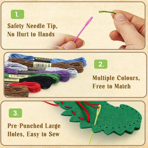 Toylink Wild Animal Sewing Kit for Kids Beginners, 12-in-1 Sew Your Own Felt Animals Craft Kit for Kids Girls Boys 6-8, 8-12, Fun and Educational Girls Birthday Gift Ideas in Saudi Arabia