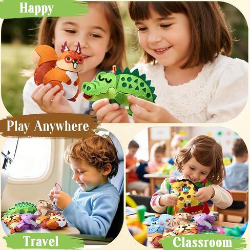 Toylink Wild Animal Sewing Kit for Kids Beginners, 12-in-1 Sew Your Own Felt Animals Craft Kit for Kids Girls Boys 6-8, 8-12, Fun and Educational Girls Birthday Gift Ideas in Saudi Arabia