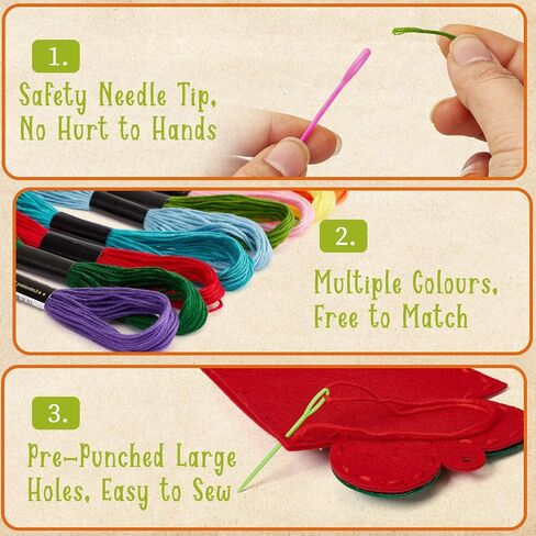 Cleboen Christmas Sewing Kit for Kids Beginners, 12-in-1 Sew Your Own Felt Christmas Ornaments Craft Kit for Kids Girls & Boys 6-8, 8-12, Fun and Educational Christmas Gift Ideas in Saudi Arabia