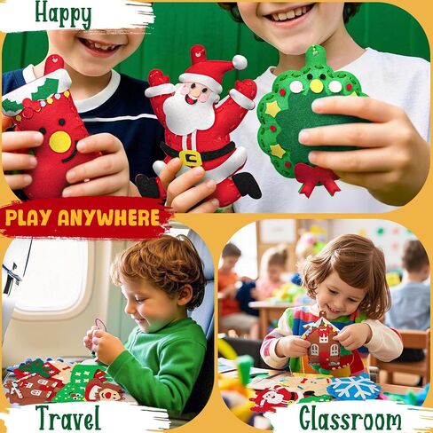 Cleboen Christmas Sewing Kit for Kids Beginners, 12-in-1 Sew Your Own Felt Christmas Ornaments Craft Kit for Kids Girls & Boys 6-8, 8-12, Fun and Educational Christmas Gift Ideas in Saudi Arabia