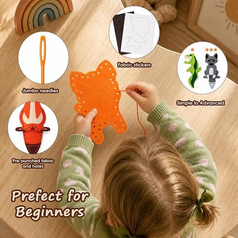 yuegool 8 Woodland Pals Sewing Kit for Kids Ages 6+, Felt DIY Craft Set in Saudi Arabia