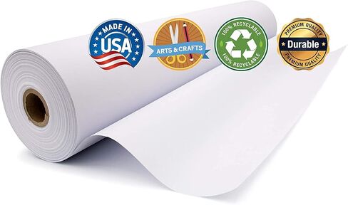 Durable Art Easel Paper Roll 17.75" x 100 Feet 2 Pack for Kids Crafts, Drawing & Painting – White Easel Paper Roll for Art Tables, Classrooms & Home Projects in Saudi Arabia