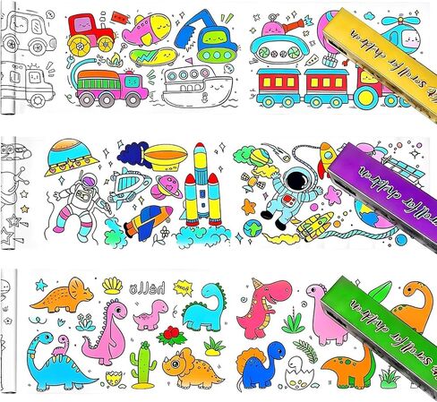 2Pcs Coloring Paper Roll for Kids, Art Paper Sticky Roll 11.8" x 118" in Kuwait