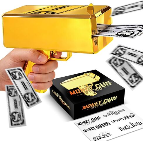 Sopu Make it Rain Gold Money Gun Paper Playing Spary Prop Cash Gun Money Gun Shooter Party Supplies in Saudi Arabia