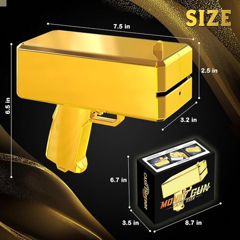 Sopu Make it Rain Gold Money Gun Paper Playing Spary Prop Cash Gun Money Gun Shooter Party Supplies in Saudi Arabia