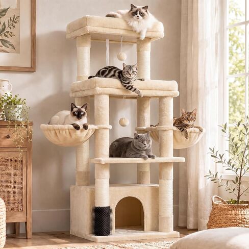 Hey-brother Cat Tree Tower with Extra Large Platform, Big Condo, MPJ070G in Kuwait