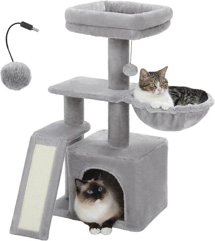 PETEPELA Cactus Cat Tree for Kittens & Small Cats, 32in Cat Tower,Green in Kuwait