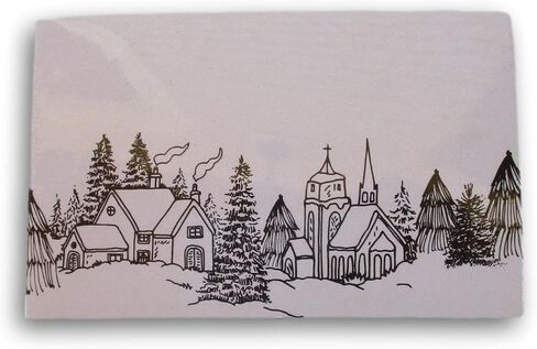 Gift Enclosure Cards - 3.5 x 2.25 Inch - 50 Pack (Winter Toile Village) in Kuwait