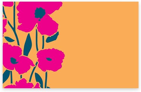 Nashville Wraps Patterned Enclosure Cards - 3.5"" x 2.25"" - 50 Pack (Poppies) in Kuwait