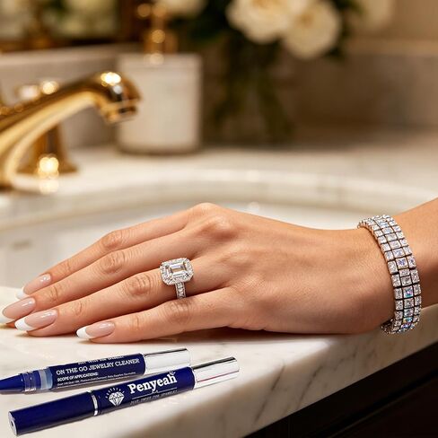 Jewelry Cleaner Pen 2Pack, Quick Sparkle Diamond Ring Cleaner Pen Stick in Kuwait