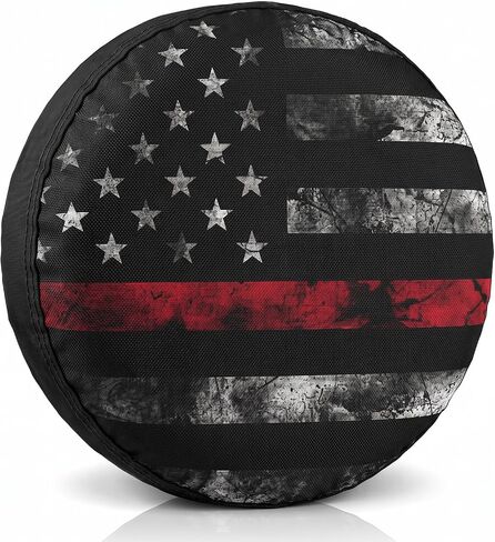 Adventure RV Spare Tire Cover Suitable for RV Truck SUV Trailers Camper Off-Road Vehicle Adjustable Elastic Tire Cover (Adventure Awaits, 14in Suitable for tire Diameter 23in-27in) in Kuwait
