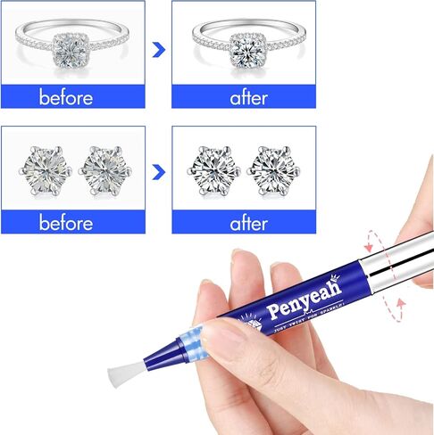 Jewelry Cleaner Pen 2Pack, Quick Sparkle Diamond Ring Cleaner Pen Stick in Saudi Arabia