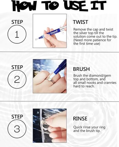 Jewelry Cleaner Pen 2Pack, Quick Sparkle Diamond Ring Cleaner Pen Stick in Kuwait