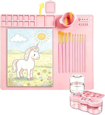 Art Rinse Brush Cleaner Silicone Craft Paint Mat Art Station Set in Kuwait