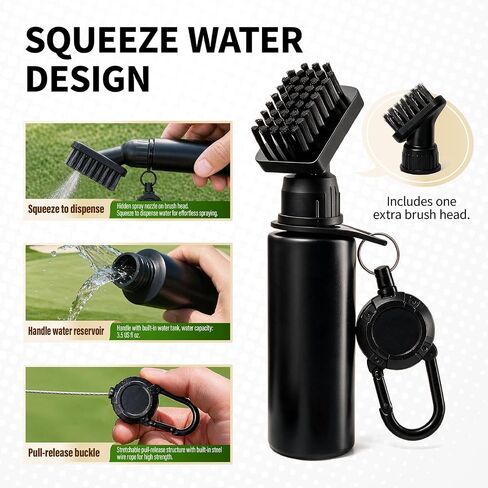 Golf Club Cleaner, 4-in-1 Kit with Water Brush, Groove Sharpener, Towel,Pen in Saudi Arabia