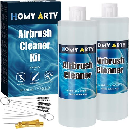 HOMY ARTY Airbrush Cleaner Kit 19.78 fl oz - with Nozzle Cleaner & Cleaning in Saudi Arabia