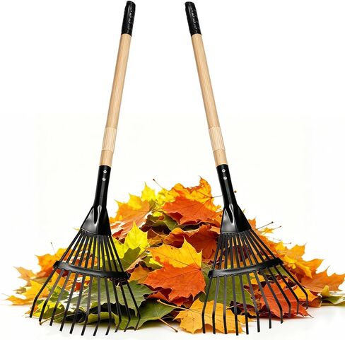 Kids Rake and Shovel Sets, 7PCS Child Metal Gardening Tools for Real Digging-Great for Garden, Yard, Sandbox, Lawn, Camping Play, Outdoor Toys for Ages 2-4, 5-7 Years Old in Kuwait