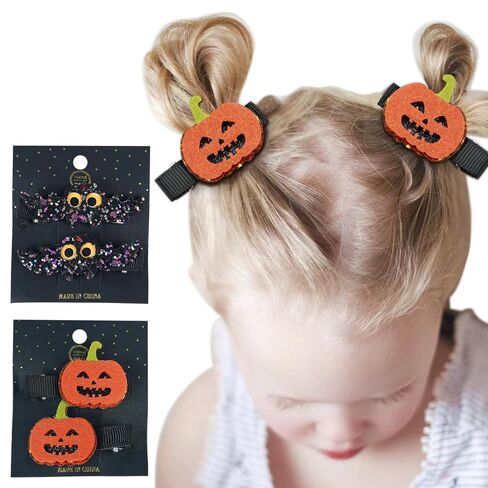 4PCS Bat Hair Bow Clips for Kids Girls Women Halloween Cute Black Bat Bows Clips with Wings Hairgrips Hair Accessories for Halloween Cosplay Costume Party Decorations in Kuwait