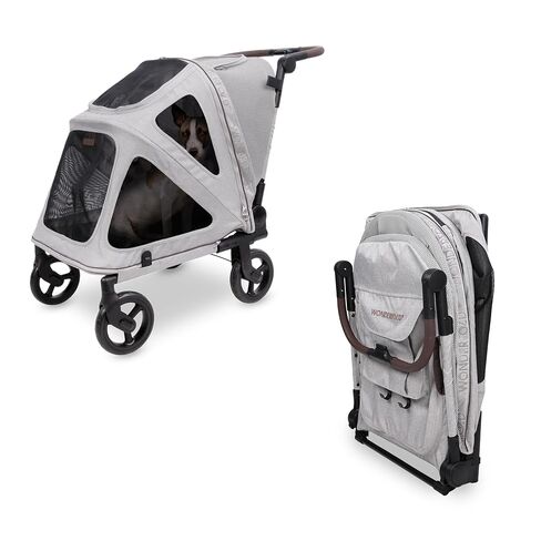 WonderFold Hudson Pet Stroller for Medium Pets, Super Flatfold, M, Gray in Kuwait