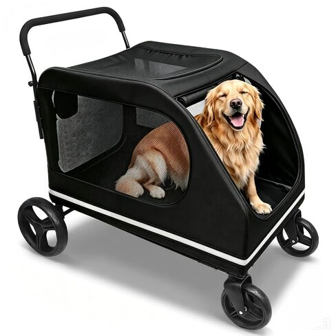 XIAPIA Extra Large Dog Stroller for Large & Medium Dogs Up to 220 Lbs, Blue in Saudi Arabia