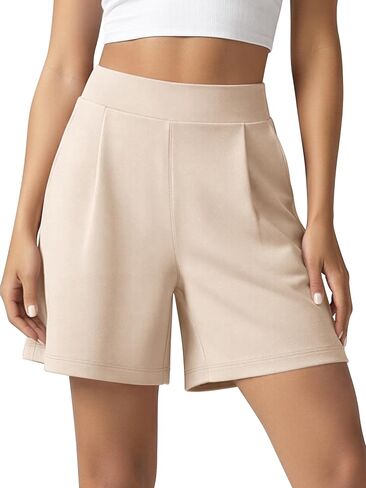 ODODOS Modal Soft Wide Leg Shorts for Women High Waist Casual Relaxed Shorts with Pockets-Inseam 4"/ 6" in Kuwait