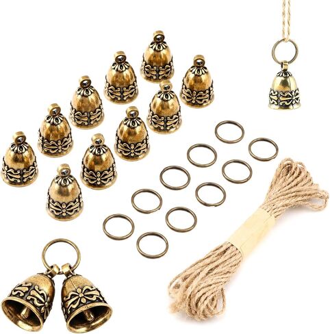 10 Pcs Brass Bells for Crafts, Small Brass Bells DIY Decorative Bells in Kuwait