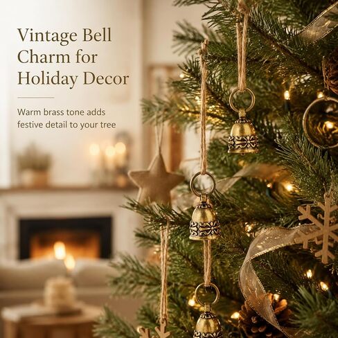 10 Pcs Brass Bells for Crafts, Small Brass Bells DIY Decorative Bells in Kuwait