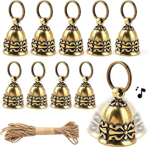 10 Pcs Brass Bells for Crafts, Small Brass Bells DIY Decorative Bells in Kuwait