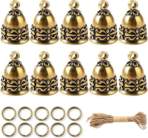 10 Pcs Brass Bells for Crafts, Small Brass Bells DIY Decorative Bells in Kuwait