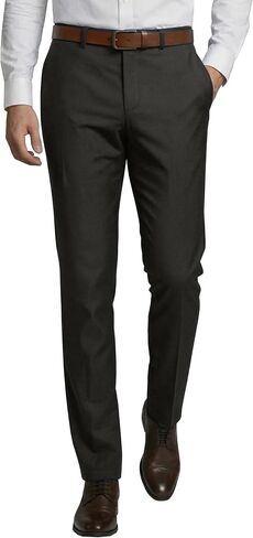 Datysum Men Suit Dress Pants Slim Fit Suit Black Groomsmen Wedding Pants Waist Flat Fit Expandable Classic Separate Pant in Saudi Arabia