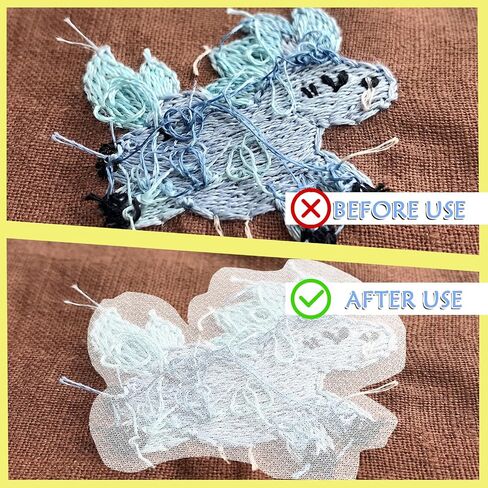 Ultra Soft Embroidery Stitch Cover12"x10 Yd, Iron-On Stabilizer - White in Saudi Arabia