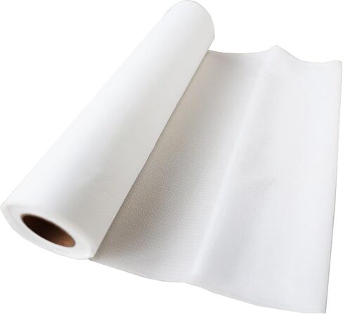 Tender Iron-on Embroidery Backing, 12 inch x 10 Yard Roll Embroidery Stitch Cover, Soft Touch Cloud Like Embroidery Cover Up Backing Fusible Light Weight Stabilizer by HAGBOU (White) in Kuwait