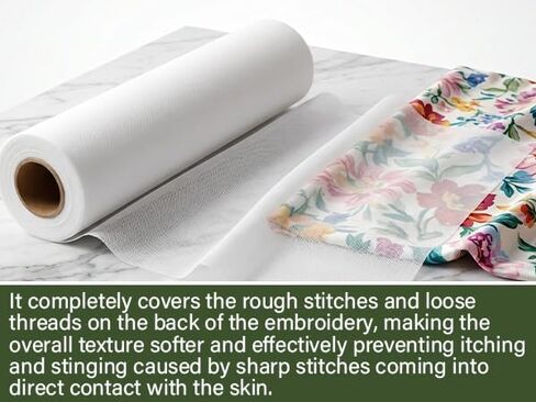 Soft & Cozy Embroidery Stitch Cover Stabilizer 12" x 10Yd, Fusible Backing in Saudi Arabia