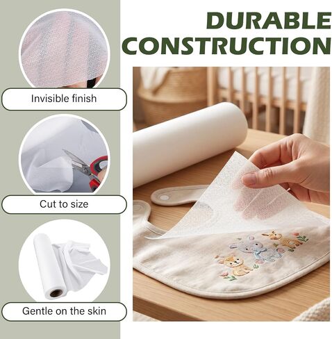 Soft & Cozy Embroidery Stitch Cover Stabilizer 12" x 10Yd, Fusible Backing in Saudi Arabia