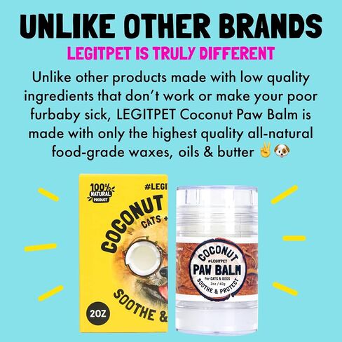 Dog Paw Balm Stick Wax Soother & Moisturizer Cream with Coconut Oil, Shea Butter & Beeswax Healing Protector for Cracked Dog Cat Paws, Snout & Elbows Snow & Dry Weather Protection Ointment Travel Pack in Saudi Arabia