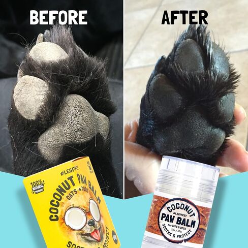 Dog Paw Balm Stick Wax Soother & Moisturizer Cream with Coconut Oil, Shea Butter & Beeswax Healing Protector for Cracked Dog Cat Paws, Snout & Elbows Snow & Dry Weather Protection Ointment Travel Pack in Saudi Arabia