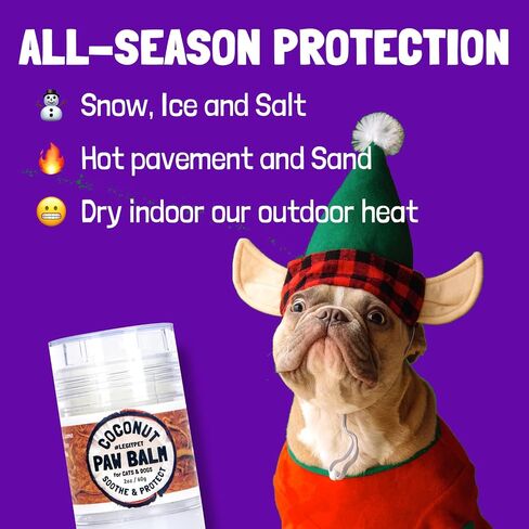 Dog Paw Balm Stick Wax Soother & Moisturizer Cream with Coconut Oil, Shea Butter & Beeswax Healing Protector for Cracked Dog Cat Paws, Snout & Elbows Snow & Dry Weather Protection Ointment Travel Pack in Saudi Arabia