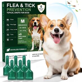 Flea and Tick for Medium Dogs 23-44 lbs, 6 Topical Doses in Kuwait