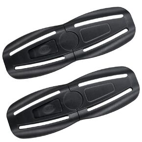 2 Pcs Universal Child Seat Chest Harness Clip and Baby Seat Safety Belt Clip Buckle Universal Replacement for Kids Trend Adjustable Guard (Black) in Saudi Arabia