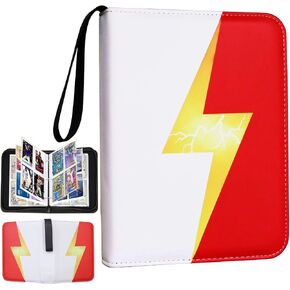 4-Pocket Trading Card Binder with Zipper, 400 Card Holder Album, PU Leather Card Collection Book, Fits Standard Size Trading Cards, Sports Cards & Game Cards in Kuwait