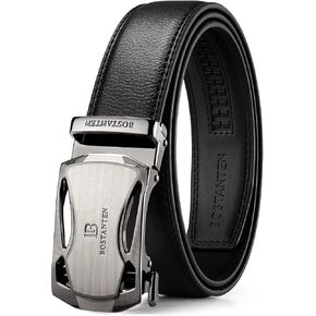 BOSTANTEN Mens Belt Leather Ratchet Belt For Men Dress and Casual with Adjustable Buckle, Trim to Fit in Saudi Arabia