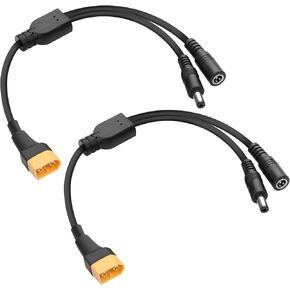 2PCS XT60 Female to 2 DC 5521mm Female Y Splitter Cable 18AWG in Saudi Arabia