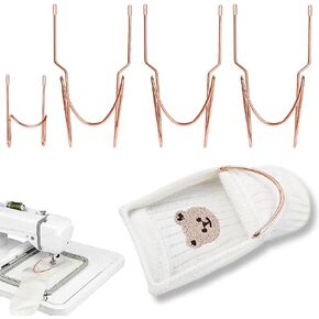 4 Pack Upgraded Electroplated Copper Sock Embroidery Hoop, 3 Adult & 1 Kid Sizes, Fit Crew Socks, Ankle Socks & Small Garments, DIY Home Embroidery Supplies in Kuwait