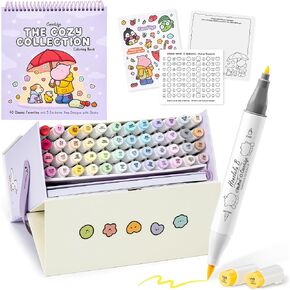 Ohuhu × Coco Wyo Coloring Set 48 Alcohol Markers& Coloring Book Brush& Fine in Kuwait