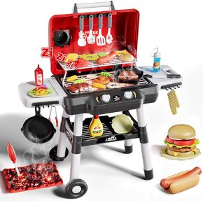 2-Tier Kids BBQ Grill Playset, Toy Grill for Kids, Outdoor Play Food in Kuwait