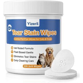 Dog Eye Wipes, 200 Count, Soft Round Tear Stain Pads in Kuwait