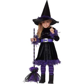 Spirit Halloween Toddler Cute Witch Costume | Witch Cosplay | Classic Halloween Costume | Dress Costume | Witch Hat in Saudi Arabia