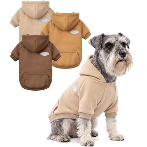 3 Pack Dog Hoodie Sweaters Winter Dogs Sweatshirt for Small Medium Large Dogs with Pockets Hood Warm Dogs Clothes for Male Female Girl Boy Sporty Daily Wear in Kuwait