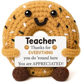 Positive Crochet Bagel Gifts for Women Men, Birthday Christmas Teen Gifts in Saudi Arabia